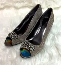 Karen Scott Shoes | Rainbow Hologram Shine Heels Size 8 B-23