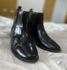 ZARA Black Leather Booties