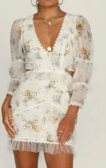 Seven Wonders  Romantic Cottagecore Coquette Floral Lace Dress Size 06