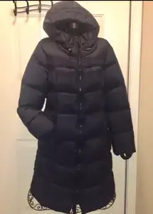 Women's Michael Kors M long, down, puffer coat. Black Puffer Coat