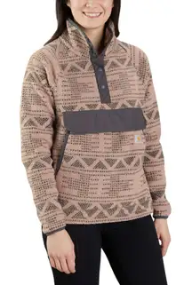 Carhartt T Snap Fleece Sweatshirt Desert Taupe Aztec Women’s XXXL OJ4991-W Pink