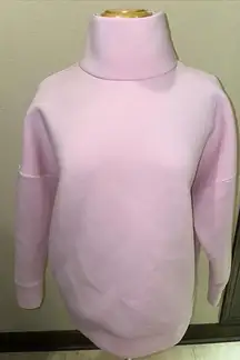 Project Runway Womens‎ Sweatshirt Top Pink 3/4 Sleeves Mock Neck Stretch M