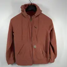 Carhartt Fleece Full Zip Kentwood Hoodie‎ Soft Warm Activewear Copper Medium