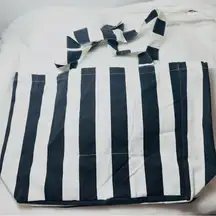 Kérastase Black and White Striped Tote Bag