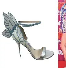 NEW Sophia Webster Chiara Butterfly Wing Bridal Sandals Ice Size 37.5M