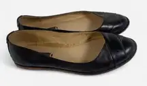 FRYE AND CO. Black Leather Heather Ballerina Flats Loafers