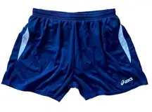 Asics Shorts Athletic Navy Blue Medium Women Sport Running Gym Exercise Workout
