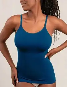 Shapermint Essentials All Day Every Day Scoop Neck Cami Blue Heather Grey Size L