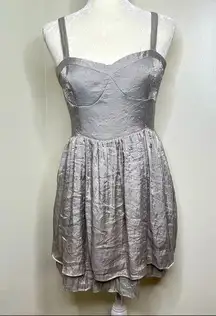 Forever 21 Metallic Silver Dress Size Large Perfect for Taylor Swift Eras Tour