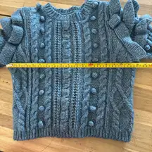 Blue Ruffle Sweater M
