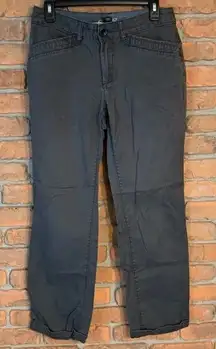 Eddie Bauer Pants Women's Size 6 Petite Gray Casual Straight Leg Chinos Cotton‎