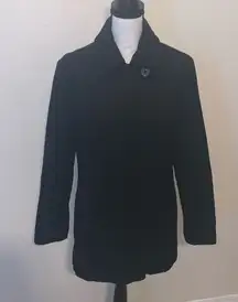 Old Navy Outlet black wool anchor button down peacoat