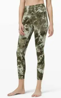 Lululemon Align Pant 25" Size 8 *Diamond Dye Light Sage Army Green‎ Olive