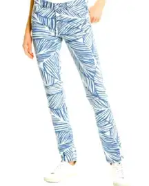 Blue Palm Print J. McLaughlin Jeans Size 10