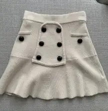 Nasty Gal cream knit skirt