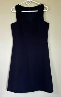 TORY‎ BURCH Crepe V-Neck Dress style 10156435 Med Navy Size Med