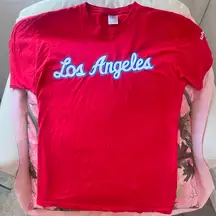 Los angeles clippers oversized red tee tshirt