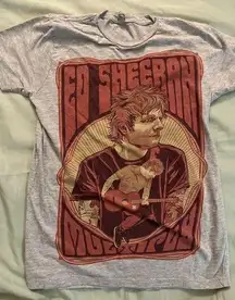 Ed Sheeran Multiply Tour T Shirt Small EUC Gray Guitar Pop Music Swiftie