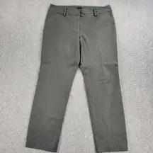 Talbots Womens Pants 12 Army Green Stright Leg Pocket Stretch Casual Office Work