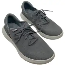 Kizik Madrid Eco Knit Men’s 7/Women's 8.5 Grey White Hands Free Sneakers Shoes