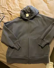 Aritzia Boyfriend Fleece Zip-Up size S 