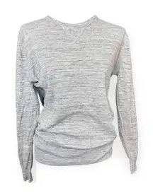 J Crew 100% Cotton Crew Neck Sweater Grey Basic Everyday Staple Size Small