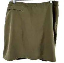 Patagonia Inter Continental Hideaway Skort Side Zip Outdoor Camp Khaki 14