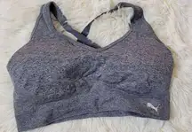 Puma Size L Gray Sports Bra