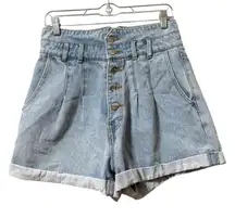 ASTR Denim Jean Shorts Size Medium Buttons Preppy Modern Beach Buttons‎