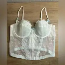 Victoria’s Secret I do corset baby blue/white bra size 36B