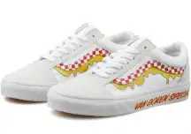 VANS OLD SKOOL SHOES - VAN DOREN SPECIAL TRUE WHITE M7 W8.5
