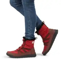 Sorel Whitney red burgundy waterproof boots size 10.