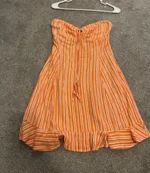 Orange bandeau dress