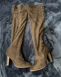 Over-The-Knee Qupid Boots Faux Suede 8