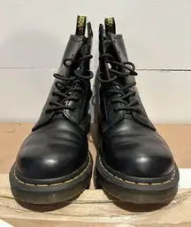 Dr. Martens 1460 Womens Black Smooth Leather Boots Size 8