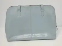 Latico Shoulder Work Laptop Bag Light Blue Leather Zip Around Organizer Large US