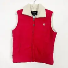 American Eagle Vintage Full Zip Red Vest Size M