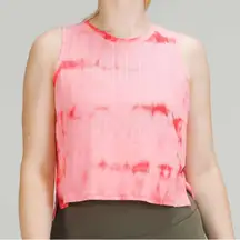 Lululemon Train to Be Tank Top Rain Stripe Marble Dye Raspberry Cream