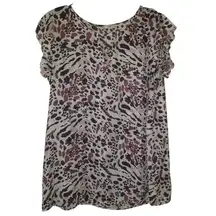Jodifl Animal Print Blouse Size Medium