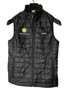 Patagonia nano puff quilted vest black logo women's size small NEW NWT 84247