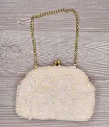 vintage beaded sequin safco clutch small formal bag / purse / wallet prom