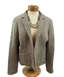 Jones|wear Jones Wear Blazer Oatmeal/Brown Tweed lined sz.14 career hook closure