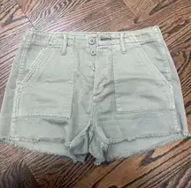 Green Cargo Shorts