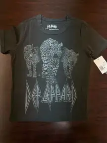 NWT Def Leppard Grey Short Sleeve Baby Tee