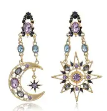 New Boho Sun Moon Stars Fashion Drop Earrings