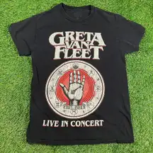 Black Greta Van Fleet live in concert band tee (S/M)