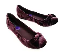 BANDOLINO ALEXIKA VELVET BOW BALLET FLAT WOMENS SIZE 8.5