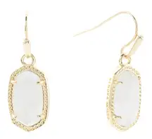 Kendra Scott Gold Lee Slate Cats Eye 14k gold earrings
