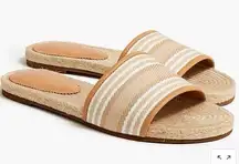 J Crew Espadrille Slide Sandals Beachy Boho  US 9