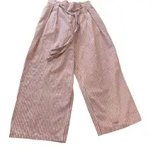 Everly Red and White Striped capri Pants NWOT  size S